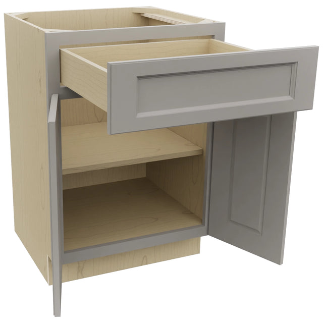 Fabuwood Fusion Nickel VB24-34 Vanity Base Standard Cabinet, Open View
