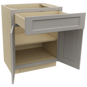 Fabuwood Fusion Nickel VB27-34 Vanity Base Standard Cabinet, Open View