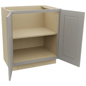 Fabuwood Fusion Nickel VB30FD Vanity Base Full Height Cabinet, Open View