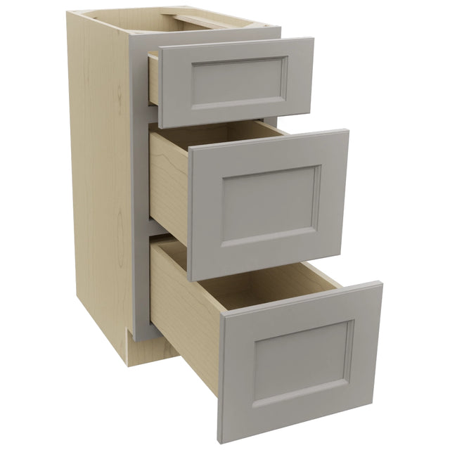 Fabuwood Fusion Nickel VDB15-34 Vanity Drawer Cabinet, Open View