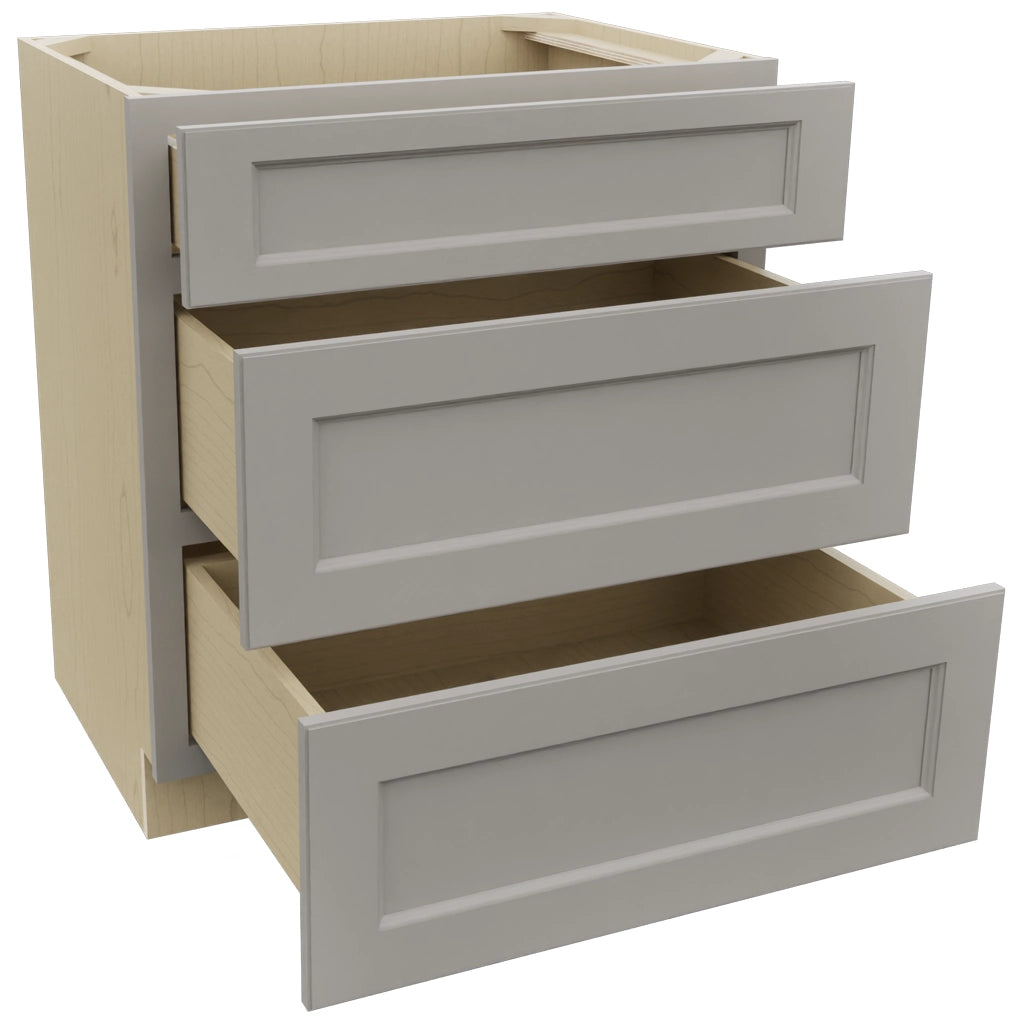 Fabuwood Fusion Nickel VDB30-34 Vanity Drawer Cabinet, Open View