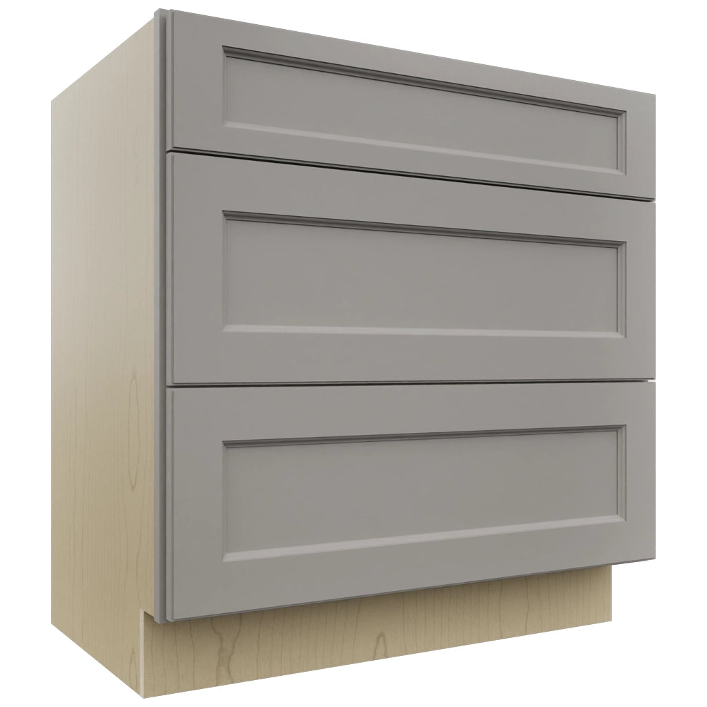 Fabuwood Fusion Nickel VDB33-34 Vanity Drawer Cabinet, Front View
