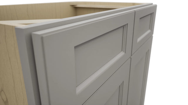 Fabuwood Fusion Nickel VSB33-34 Vanity Sink Cabinet, Detail View