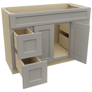 Fabuwood Fusion Nickel VSD30DR Vanity Combo Cabinet, Open View