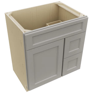Fabuwood Fusion Nickel VSD36DR Vanity Combo Cabinet, Top View