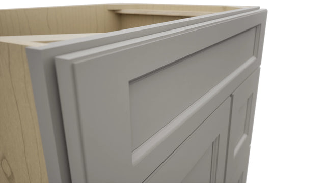 Fabuwood Fusion Nickel VSD36DR Vanity Combo Cabinet, Detail View