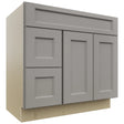 Fabuwood Fusion Nickel VSD42 Vanity Combo Cabinet, Front View