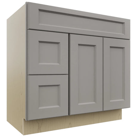 Fabuwood Fusion Nickel VSD42 Vanity Combo Cabinet, Front View