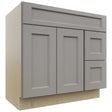 Fabuwood Fusion Nickel VSD48 Vanity Combo Cabinet, Front View