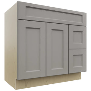 Fabuwood Fusion Nickel VSD48 Vanity Combo Cabinet, Front View