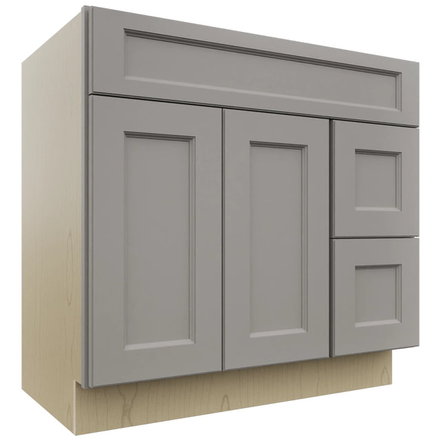 Fabuwood Fusion Nickel VSD48 Vanity Combo Cabinet, Front View
