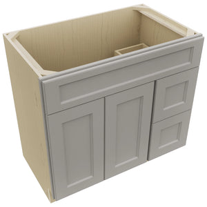 Fabuwood Fusion Nickel VSD48 Vanity Combo Cabinet, Top View