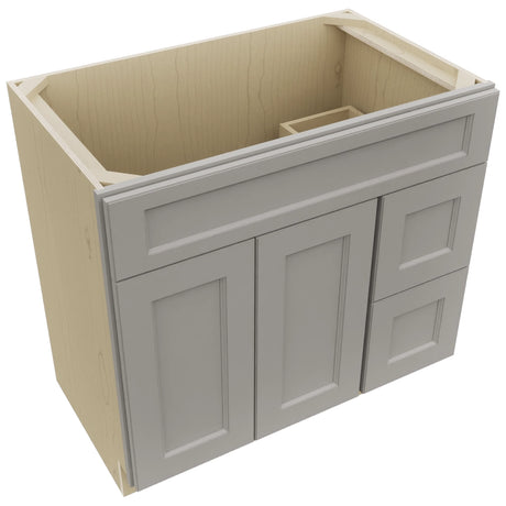 Fabuwood Fusion Nickel VSD48 Vanity Combo Cabinet, Top View