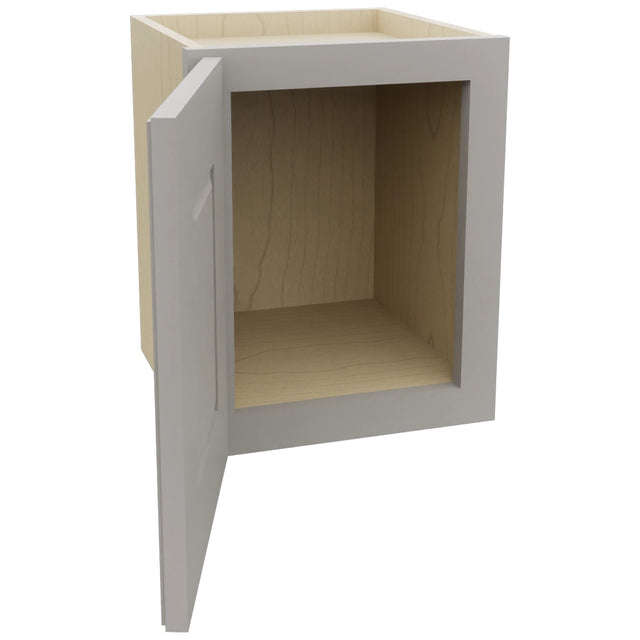 Fabuwood Fusion Nickel W1215 Wall Standard Cabinet, Open View