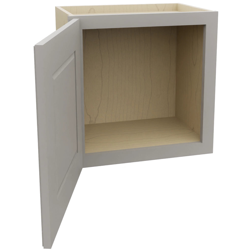 Fabuwood Fusion Nickel W1818 Wall Standard Cabinet, Open View