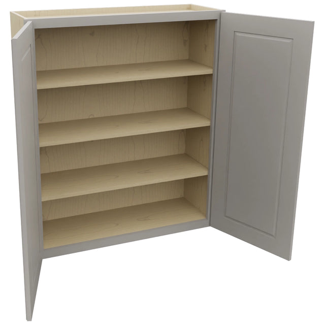 Fabuwood Fusion Nickel W3642 Wall Standard Cabinet, Open View