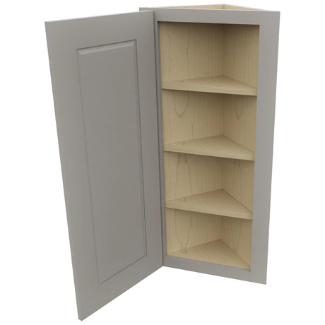 Fabuwood Fusion Nickel WAE1236 Wall Angle End Cabinet, Open View