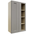 Fabuwood Fusion Nickel WBC2442 Wall Corner Blind Cabinet, Front View