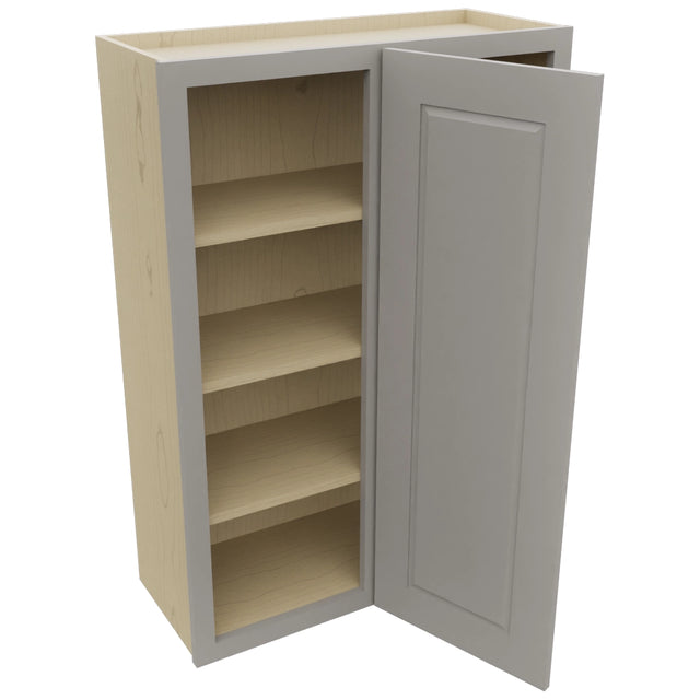 Fabuwood Fusion Nickel WBC3042 Wall Corner Blind Cabinet, Open View
