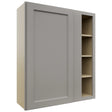 Fabuwood Fusion Nickel WBC3642 Wall Corner Blind Cabinet, Front View