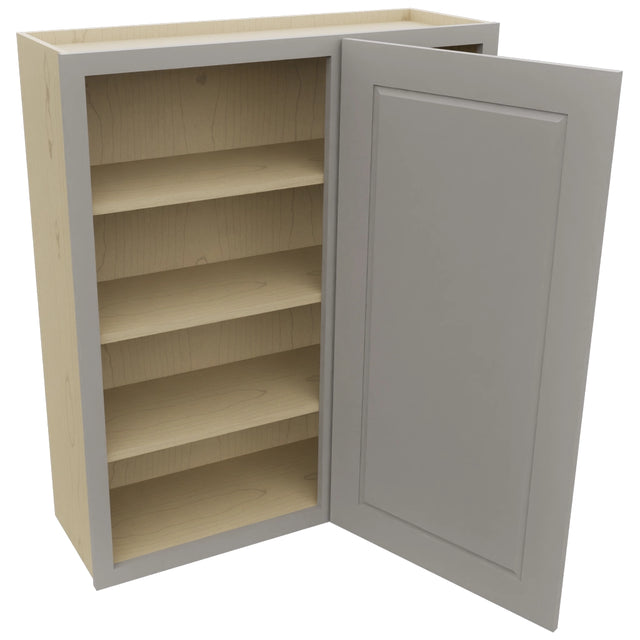 Fabuwood Fusion Nickel WBC3642 Wall Corner Blind Cabinet, Open View