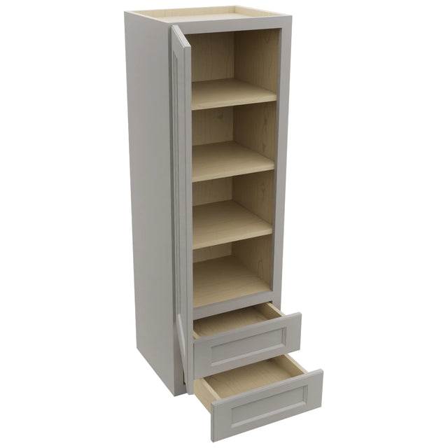 Fabuwood Fusion Nickel WD1854 Wall Drawer Cabinet, Open View