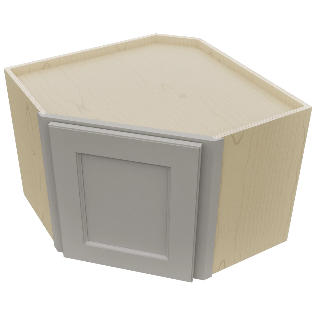 Fabuwood Fusion Nickel WDC2418 Wall Corner Diagonal Cabinet, Top View