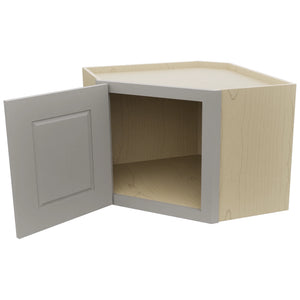 Fabuwood Fusion Nickel WDC2418 Wall Corner Diagonal Cabinet, Open View