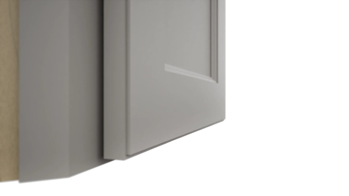 Fabuwood Fusion Nickel WDC2418 Wall Corner Diagonal Cabinet, Detail View