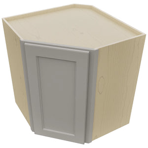 Fabuwood Fusion Nickel WDC2730 Wall Corner Diagonal Cabinet, Top View