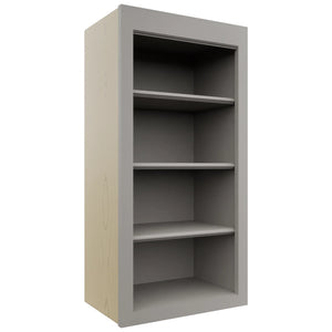 Fabuwood Fusion Nickel WOS1836 Wall Open Shelf, Front View