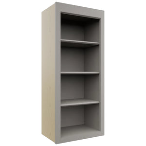 Fabuwood Fusion Nickel WOS1842 Wall Open Shelf, Front View
