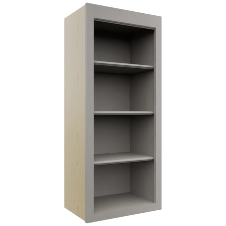 Fabuwood Fusion Nickel WOS1842 Wall Open Shelf, Front View