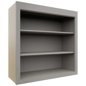Fabuwood Fusion Nickel WOS3030 Wall Open Shelf, Front View