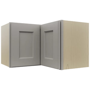 Fabuwood Fusion Nickel WPC2415 Wall Corner Pie Cabinet, Front View