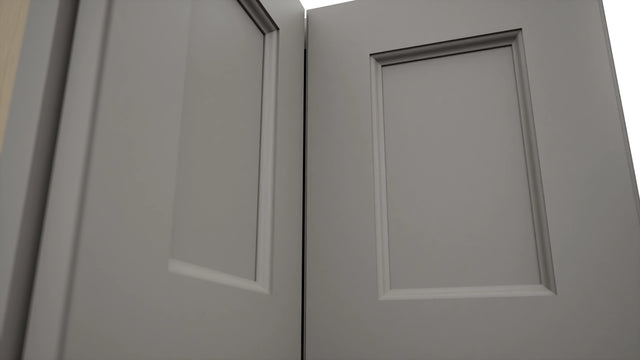 Fabuwood Fusion Nickel WPC2415 Wall Corner Pie Cabinet, Detail View