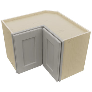 Fabuwood Fusion Nickel WPC2418 Wall Corner Pie Cabinet, Top View
