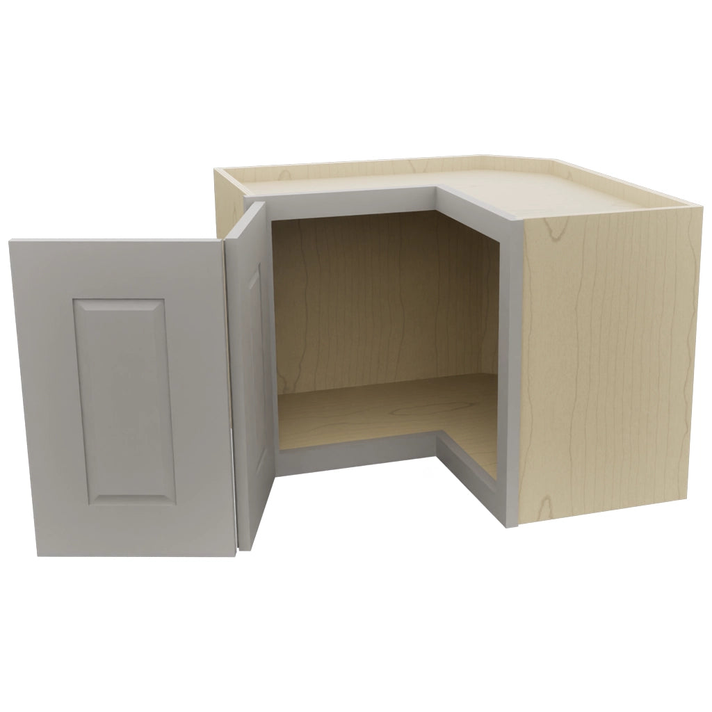 Fabuwood Fusion Nickel WPC2418 Wall Corner Pie Cabinet, Open View