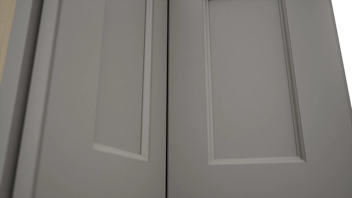 Fabuwood Fusion Nickel WPC2418 Wall Corner Pie Cabinet, Detail View