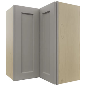Fabuwood Fusion Nickel WPC2430 Wall Corner Pie Cabinet, Front View