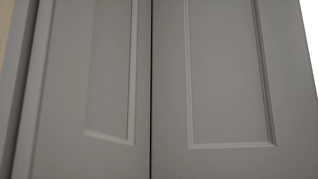 Fabuwood Fusion Nickel WPC2430 Wall Corner Pie Cabinet, Detail View