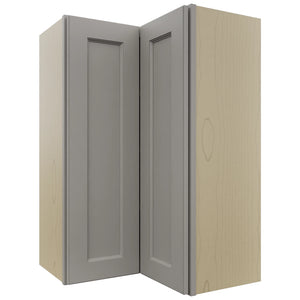 Fabuwood Fusion Nickel WPC2436 Wall Corner Pie Cabinet, Front View