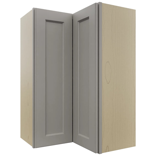 Fabuwood Fusion Nickel WPC2436 Wall Corner Pie Cabinet, Front View