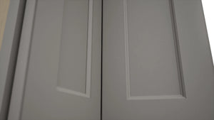 Fabuwood Fusion Nickel WPC2436 Wall Corner Pie Cabinet, Detail View