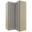Fabuwood Fusion Nickel WPC2442 Wall Corner Pie Cabinet, Front View