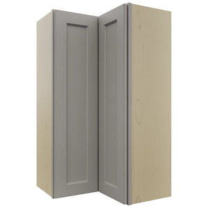Fabuwood Fusion Nickel WPC2442 Wall Corner Pie Cabinet, Front View