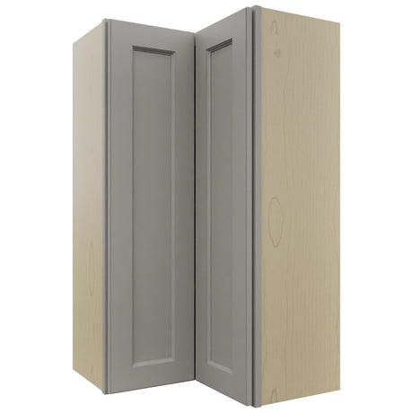 Fabuwood Fusion Nickel WPC2442 Wall Corner Pie Cabinet, Front View