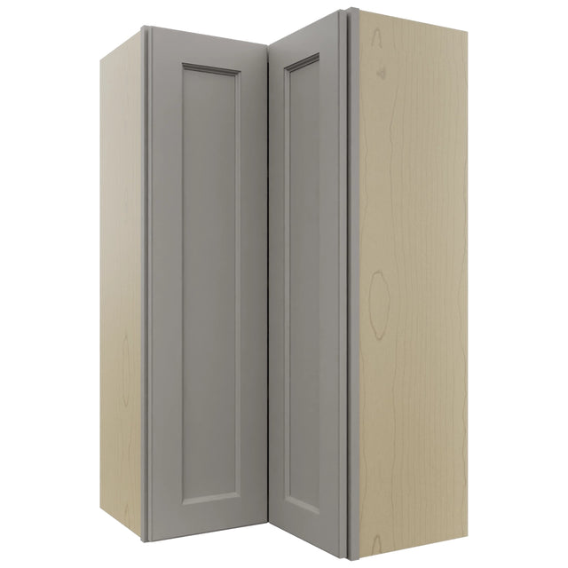 Fabuwood Fusion Nickel WPC2442 Wall Corner Pie Cabinet, Front View
