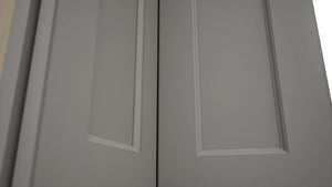 Fabuwood Fusion Nickel WPC2442 Wall Corner Pie Cabinet, Detail View