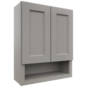 Fabuwood Fusion Nickel WVS2430 Vanity Wall Storage, Front View
